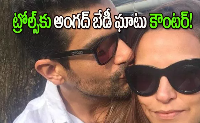 Angad Bedi Supports Wife Neha Dhupia Shuts Trolls Over Fake Feminism - Sakshi