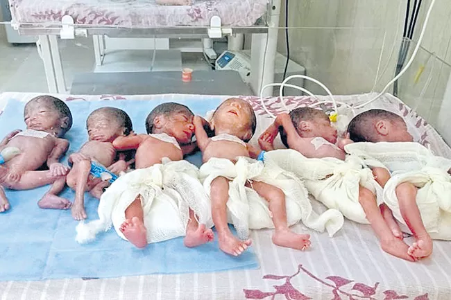 Woman gives Birth to Six Children in Madhya Pradesh - Sakshi