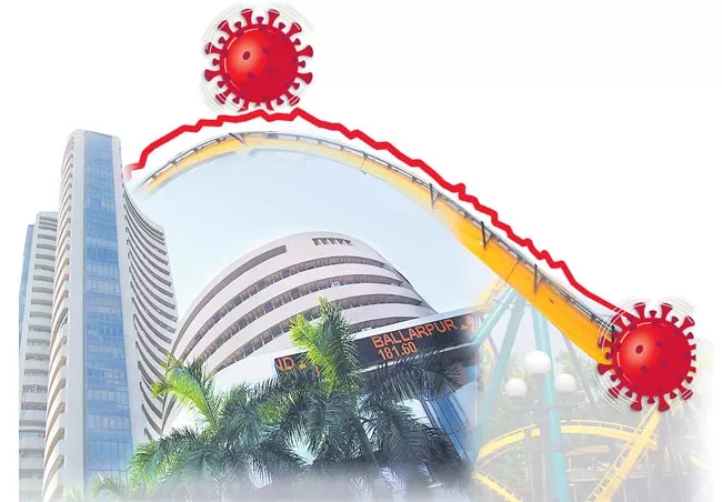 Sensex falls 1300 points from highs as 2 cases of coronavirus reported in India - Sakshi