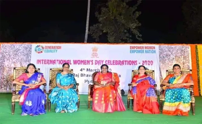 International Womens Day: Womens Day Celebration Starts In Raj Bhavan - Sakshi