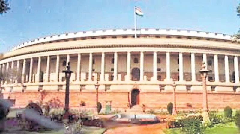 Rajya Sabha adjourned for the day as opposition protests continue - Sakshi