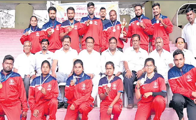 Telgana Mens Won Tug Of War Title - Sakshi