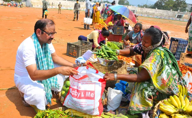 Vizianagaram Joint Collector Disguised To Verify Necessaries Rates - Sakshi