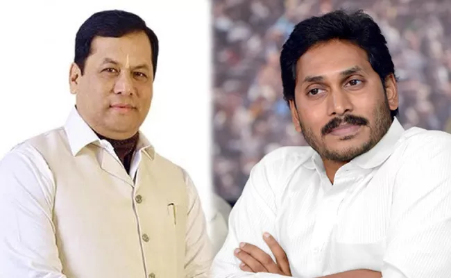 YS Jagan Mohan Reddy Talks With Assam CM Sarbananda Sonowal - Sakshi