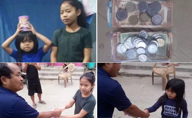 Corona Virus: Mizoram Little Girls Donate Their Savings - Sakshi