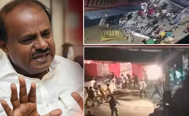 Kumaraswamy Condemns Padarayanapura Attack - Sakshi