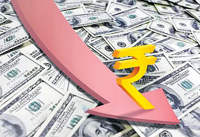 Rupee drops by 40 paise against dollar - Sakshi