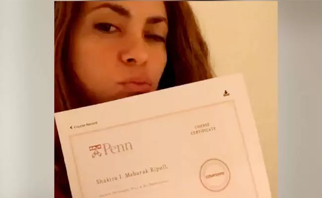 Shakira Got a Graduate Degree In Ancient Philosophy During Lockdown - Sakshi