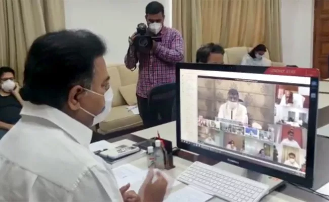 KTR Video Conference With Central IT Minister Ravi Shankar Prasad - Sakshi