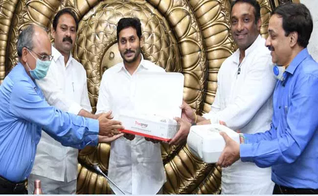 AP CM YS Jagan Mohan Reddy Launched Covid 19 Test Kit In Amaravati - Sakshi