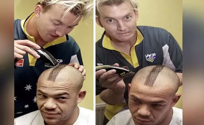 ICC Shares Hilarious Picture Of Brett Lee, Andrew Symonds - Sakshi