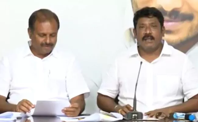 Chief VIP Srikanth Reddy Fires On ChandraBabu Naidu In Tadepalli Press Meet - Sakshi