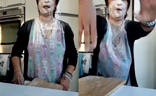 Viral Video Woman Bread Making Fail - Sakshi