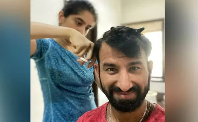 Cheteshwar Pujara Says Partner When Batting On 99 Or Wife For Haircut - Sakshi