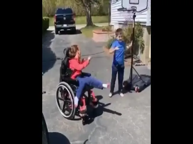 Brother Helping Specially Abled Sister Score Basket Video