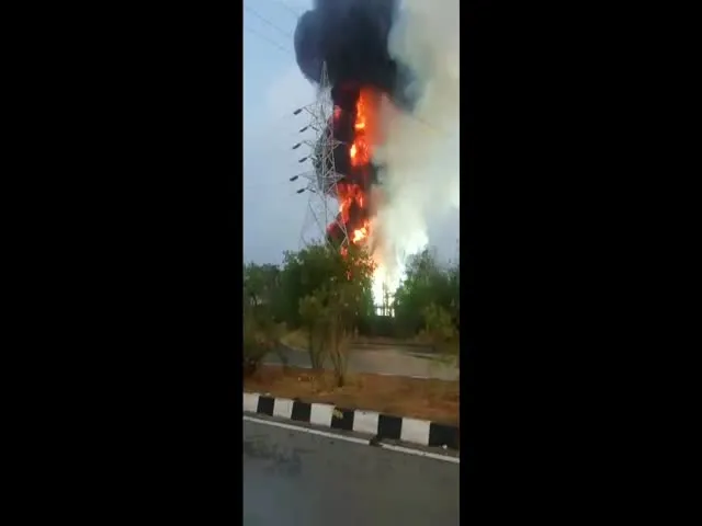 Video Fire Breaks Out At Narketpally Substation In Nalgonda District 