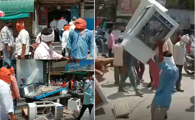 Shiv Sena Sainiks Vandalised Shops In Maharashtra - Sakshi