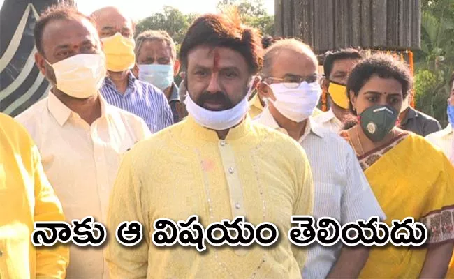 Nandamuri Balakrishna Interesting comments Over Cinema Industry Meeting With KCR - Sakshi