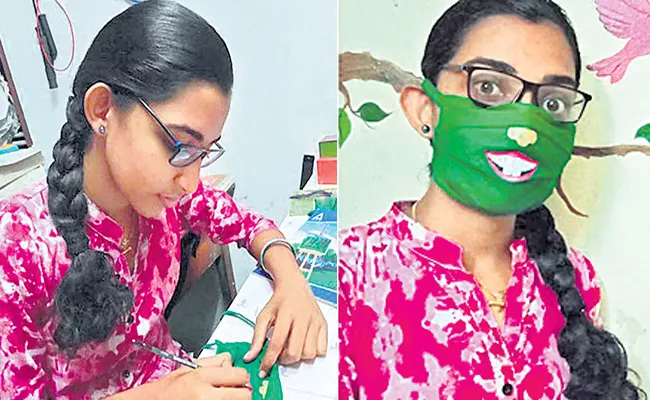 Special Story About Painting Masks By Sharanya From Kerala - Sakshi