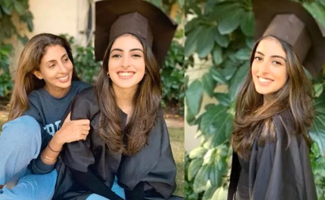 Amitabh Bachhan Celebrates Grand Daughter Navya  Graduation Day - Sakshi