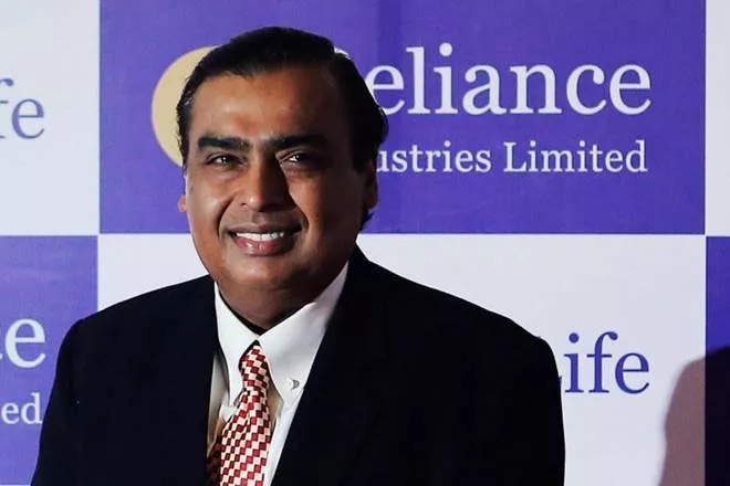 Mukesh Ambanis’ stake in RIL at 12-year  - Sakshi