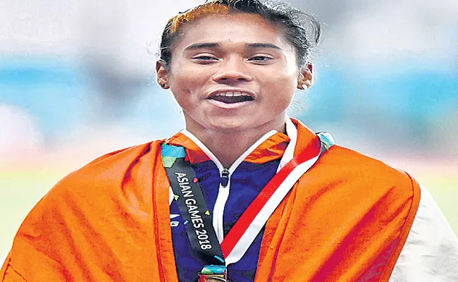  Sprinter Hima Das Nominated For Rajeev Gandhi Khel Ratna Award - Sakshi