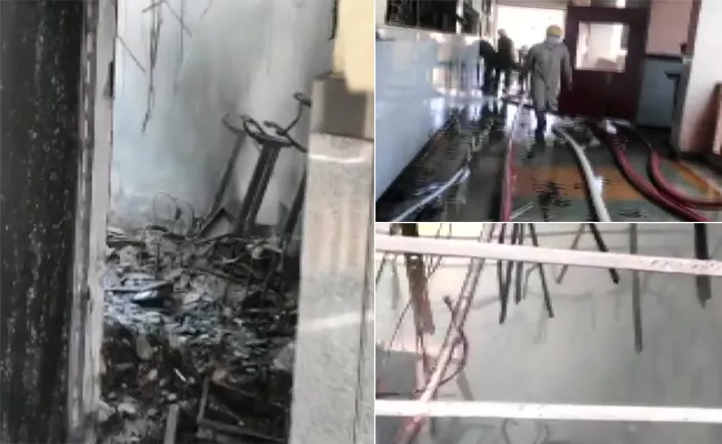 Delhi: Fire breaks out on the third floor of Rohini Court - Sakshi