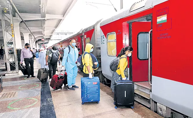 Regular train services was resumed - Sakshi