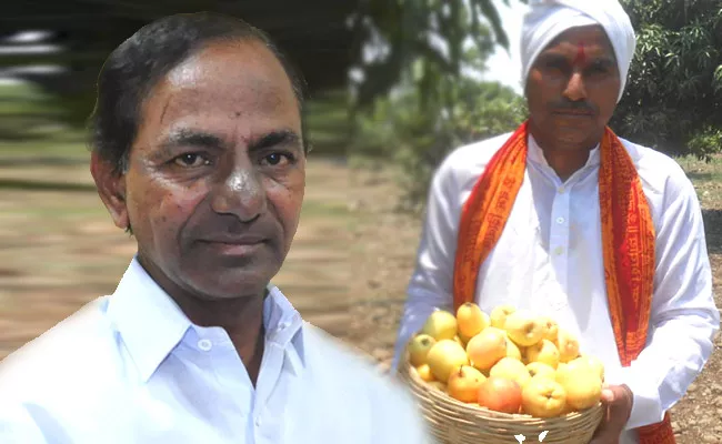 Former Give Telangana Apples To CM KCR In Pragathi Bhavan - Sakshi