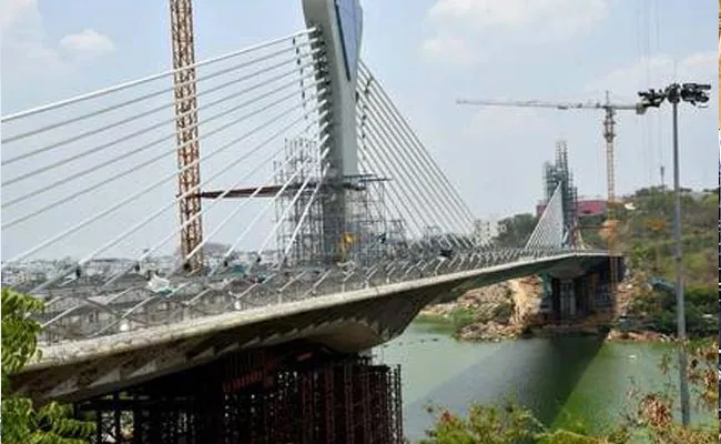 Durgam Cheruvu Cable Bridge Will Finish By July Last Week In Telangana - Sakshi