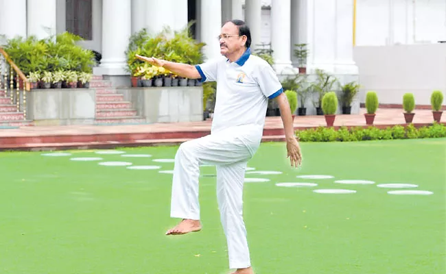 Yoga Classes Should Held In Education System Says Venkaiah Naidu - Sakshi