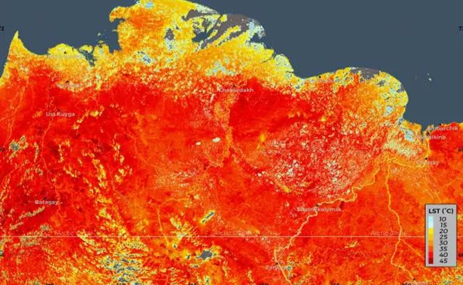 Reported new record temperature of 38°C north of Arctic Circle - Sakshi