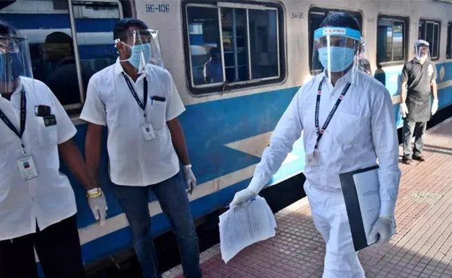 Indian Railway Stalls Sell Coronavirus Essentials - Sakshi