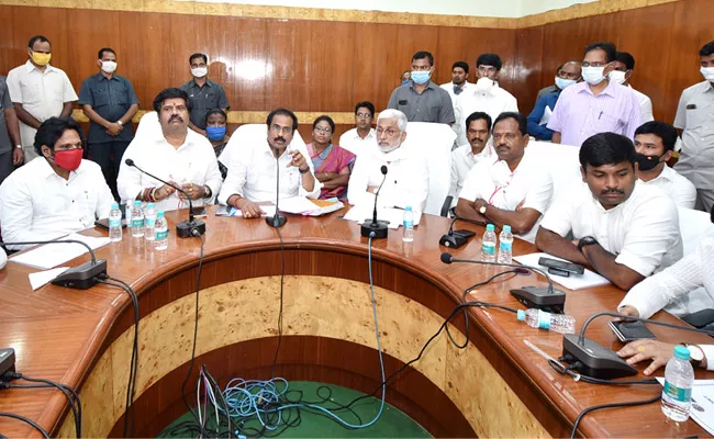 Minister Kannababu Review On Visakha Government Land Conservation - Sakshi