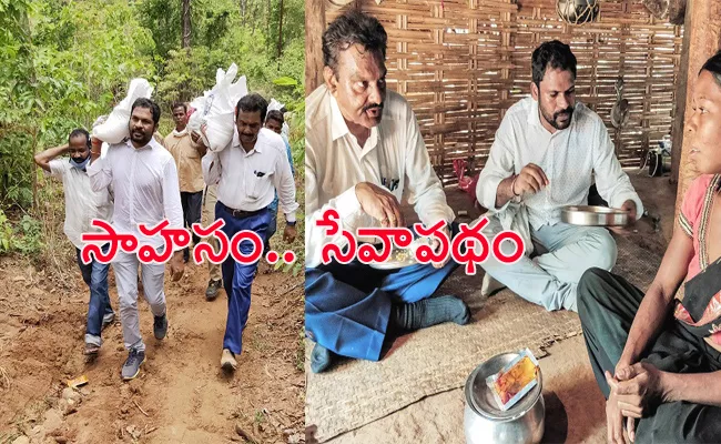 MLA Tellam Balaraju Dstribute Goods to Tribals in West Godavari - Sakshi