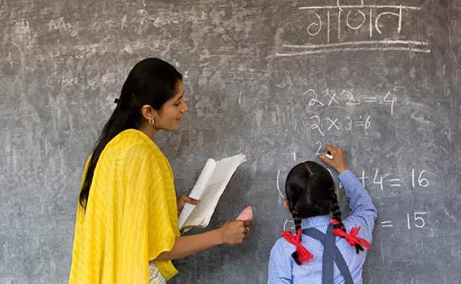 Government Teachers Attend 100 Percent in Andhra Pradesh Schools - Sakshi