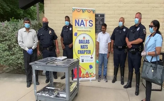 NATS Dining Facility For Irving Police Personnel Who Fight For Coronavirus - Sakshi