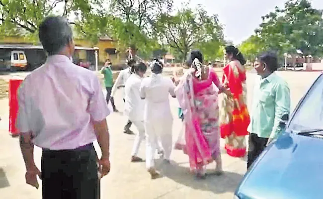 Doctors Dance At Near Isolation Center - Sakshi