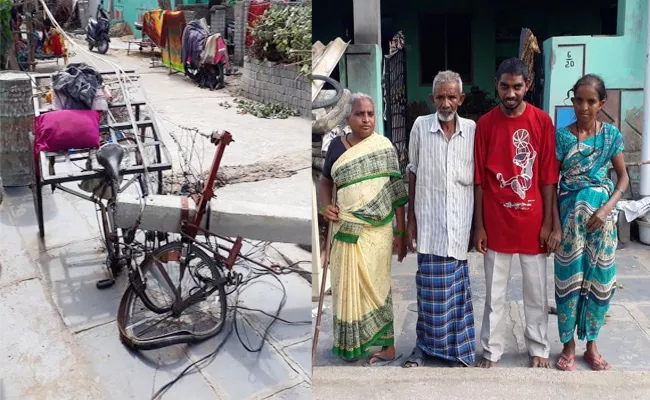 Old Man Rickshaw Damage in Current Poll Collapse Proddatur - Sakshi