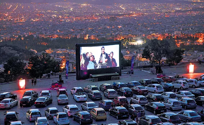 Greece People Enjoy Drive in Cinema Athens Without Corona Fear - Sakshi