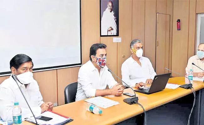 KTR And Harish Rao Launched New Web Site Called Invest Telangana - Sakshi