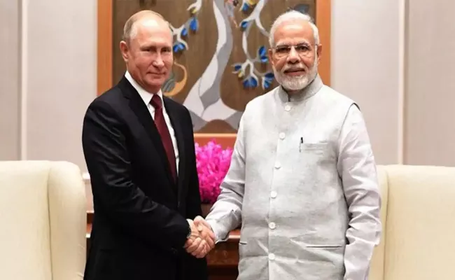 PM Narendra Modi Spoke On Phone With Russian President Vladimir Putin  - Sakshi