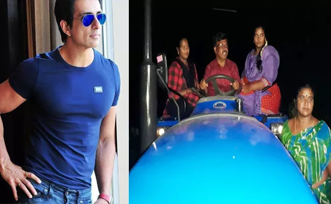 Sonu Sood Helps Poor Former Family in Chittoor - Sakshi