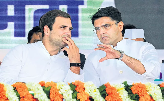 Sachin Pilot Meets Rahul Gandhi and Priyanka Gandhi  - Sakshi