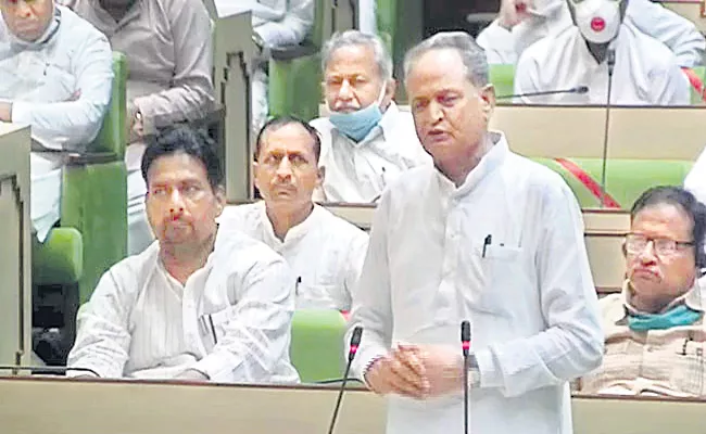 Ashok Gehlot government wins motion of confidence in Rajasthan - Sakshi