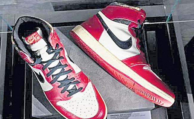 Michael Jordans Sneakers Sell For Oover 4 Crore 60 Lakh Rupees - Sakshi