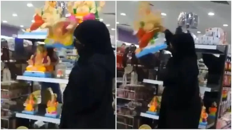 Woman Destroys Ganesha Idols in Bahrain Supermarket - Sakshi