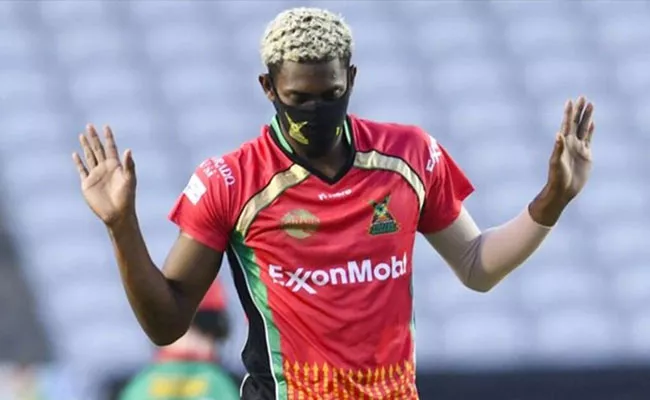 Windies Bowler Keemo Paul Pulls Mask On Celebration In CPL - Sakshi