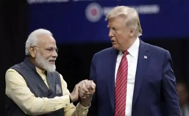 Trump Campaign woos Indian Americans With Howdy Modi Namaste Trump - Sakshi