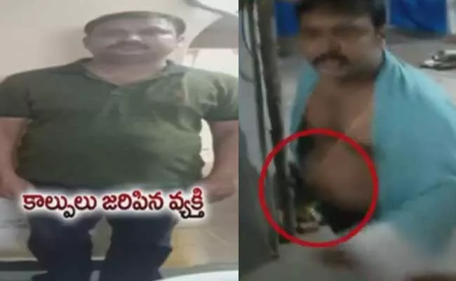 Ex Army Man Gun Firing At Ganesh Immersion In Narsingi Hyderabad - Sakshi